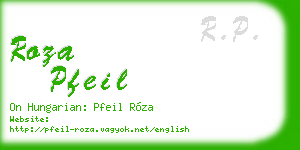 roza pfeil business card
